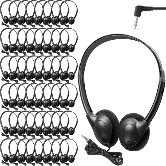 48 Pack Classroom Headphones Wired Stereo Headset for Kids