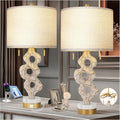 Scenekoy Sculptural Table Lamp Set of 2 - Rustic Bedside Lamps