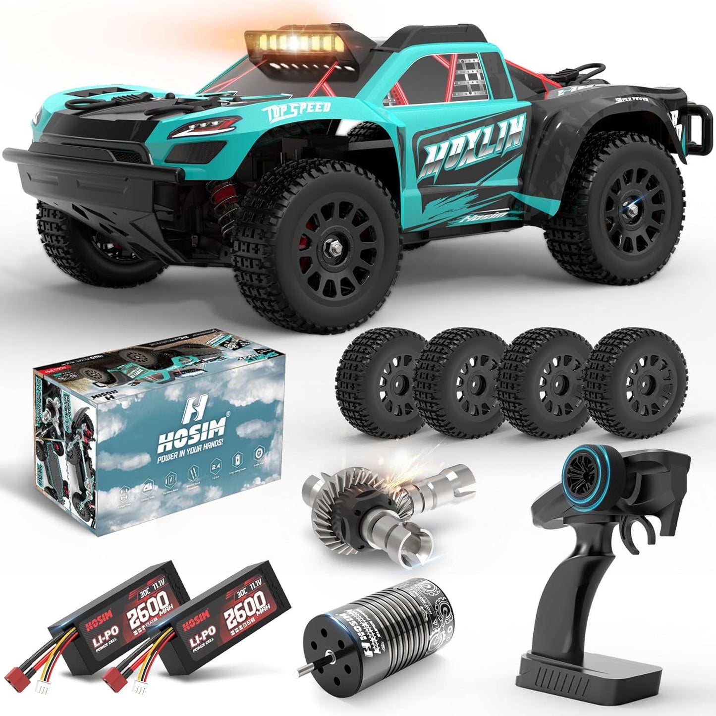 Hosim 1/14 RTR Brushless RC Cars for Adults - Max 50mph Speed