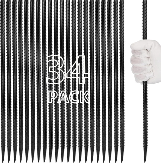 Besitu 16 Rebar Stakes (34-Pack) - Heavy Duty Ground Anchors for Maximum Stability