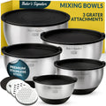 Stainless Steel Mixing Bowls with Lids Set, 5 Sizes - Versatile Prep