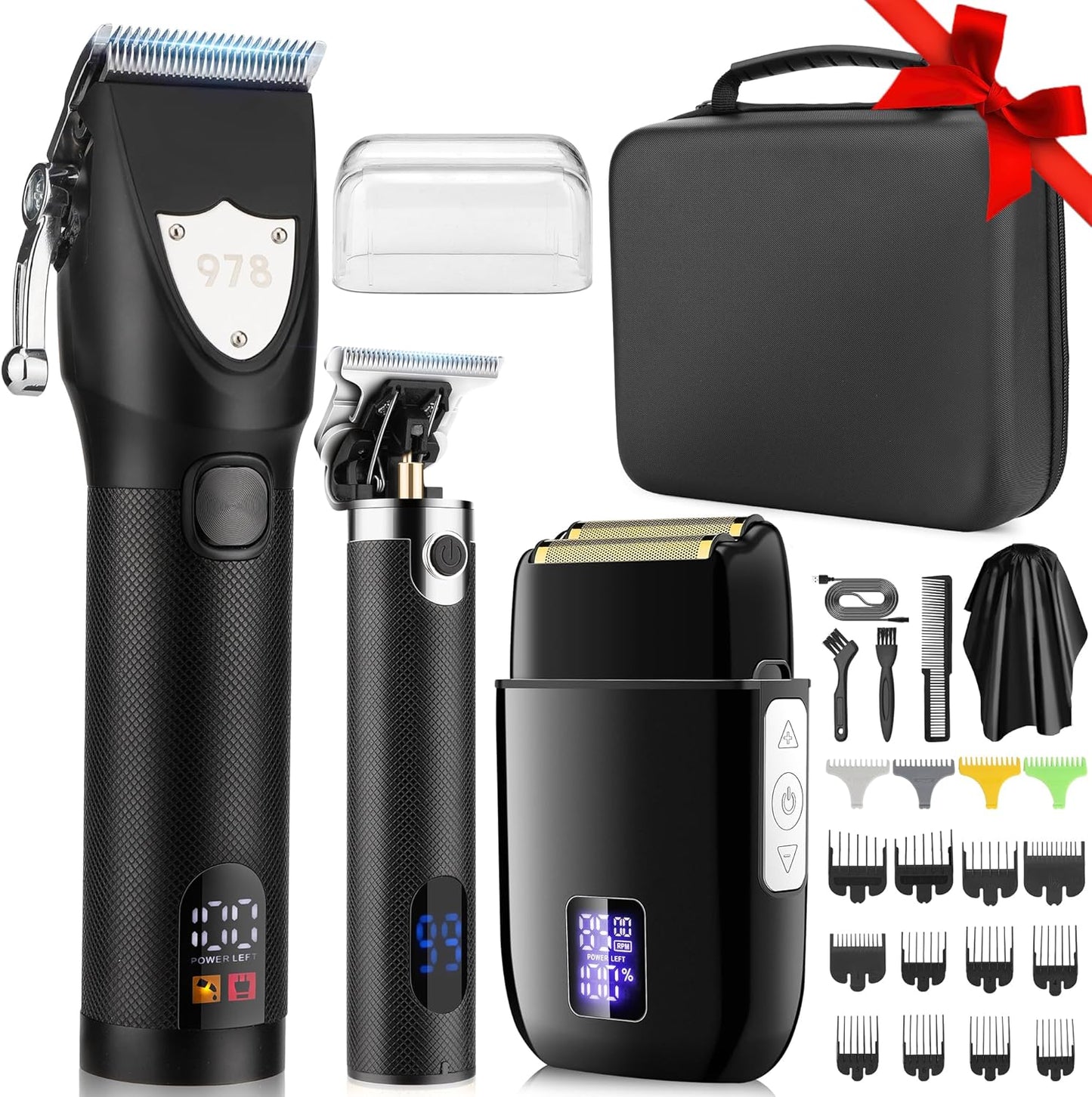 Lanumi Professional Hair Clippers Set for Men with Travel Case