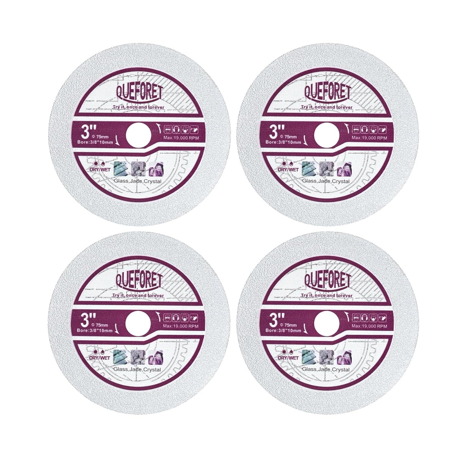 QUEFORET Diamond Glass Cutting Discs - Precision Cuts for Glass & More