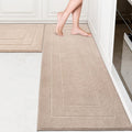 Machine Washable Kitchen Rug Set 2 PCS - Soft, Non-Slip Mats
