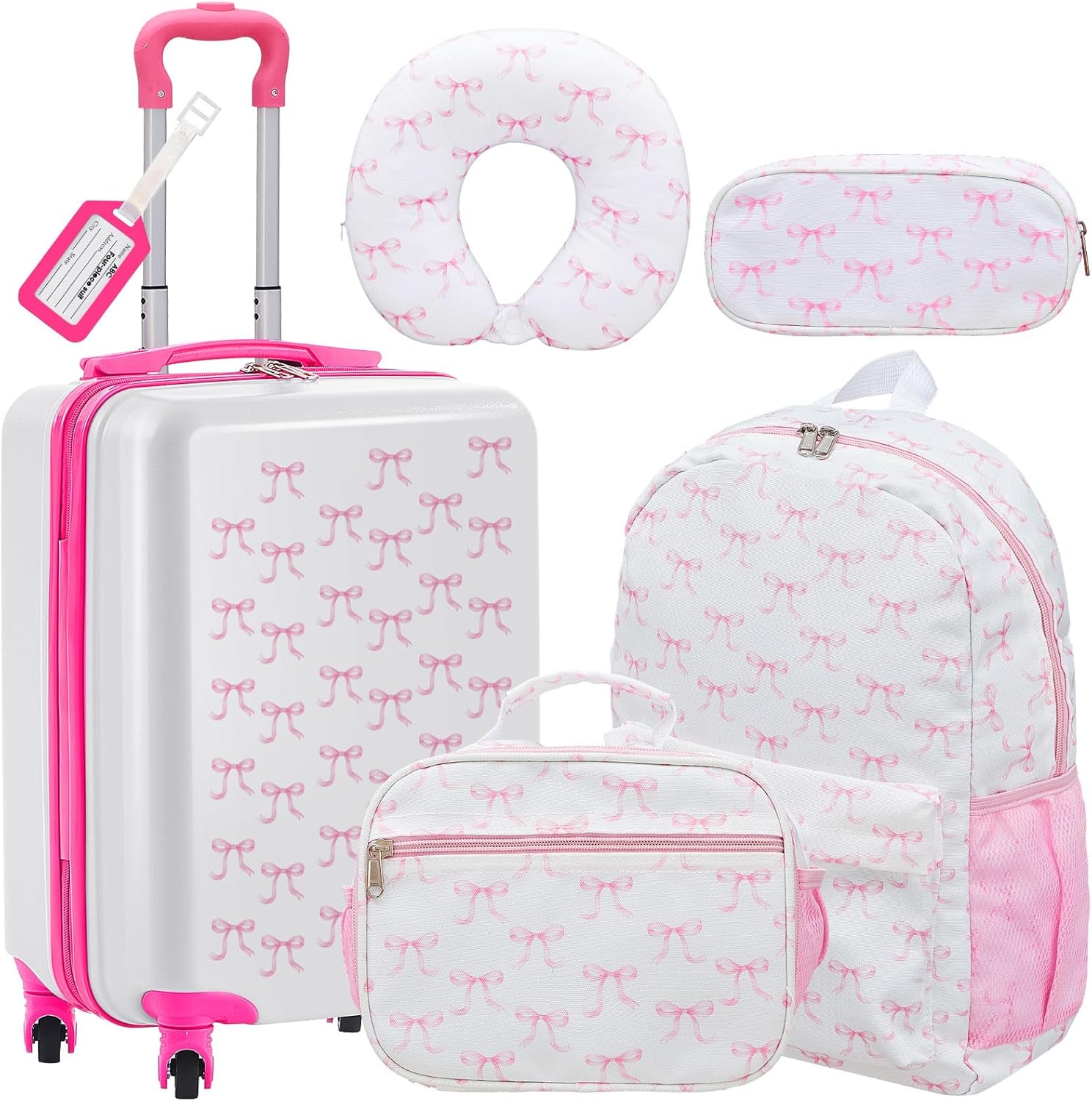Redbaker 6 Pcs Kids Luggage Set for Travel Adventures