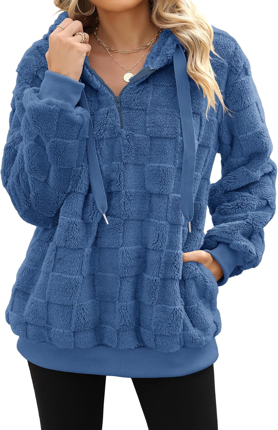 Yanekop Womens Sherpa Jacket Cozy Fleece Zip Up Pullover