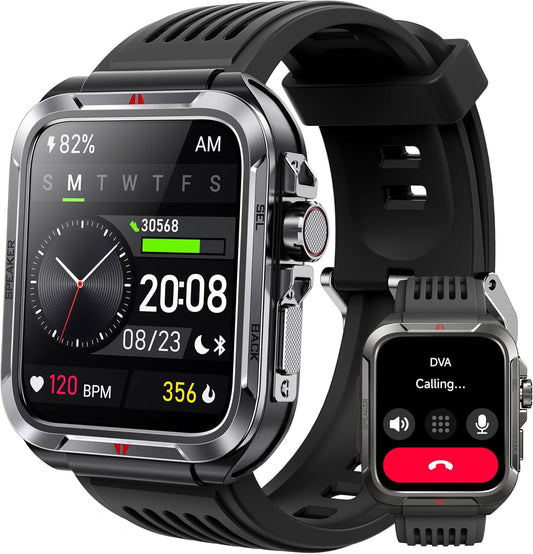 Alexa Smart Watch - Hands-Free Calls, Fitness Tracker, IP68, 100 Sports Modes