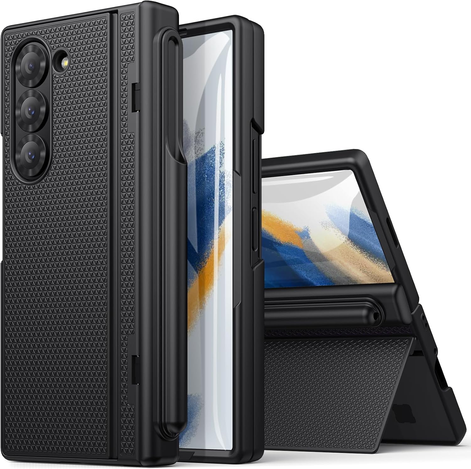 Samsung Galaxy Z Fold 6 Case with S Pen Holder and Kickstand