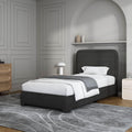 BarnFurin Twin Size Bed Frame with Boucle Upholstery and Headboard
