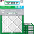 15x20x1 Air Filter MERV 8 Essential Dust & Allergy Defense - 6-Pack