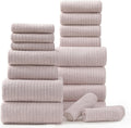 18 Piece Bath Towels Set - Soft Absorbent Family Towels