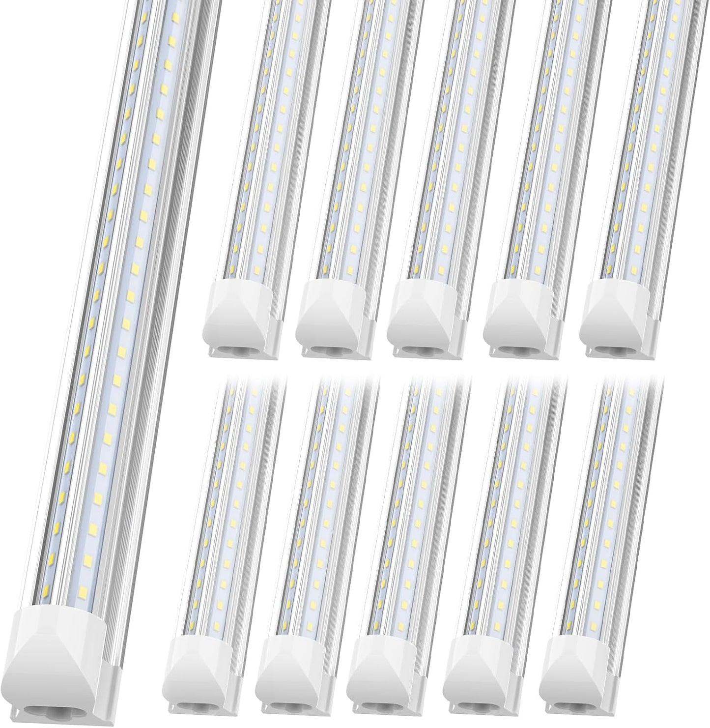JESLED 8FT LED Shop Lights 10-Pack for Garage & Warehouse