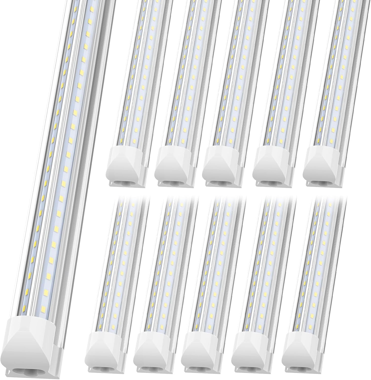 JESLED 8FT LED Shop Lights 10-Pack for Garage & Warehouse