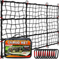 5ftx7ft Heavy Duty Cargo Net Stretches to 10ft x 14ft - Extra Thick