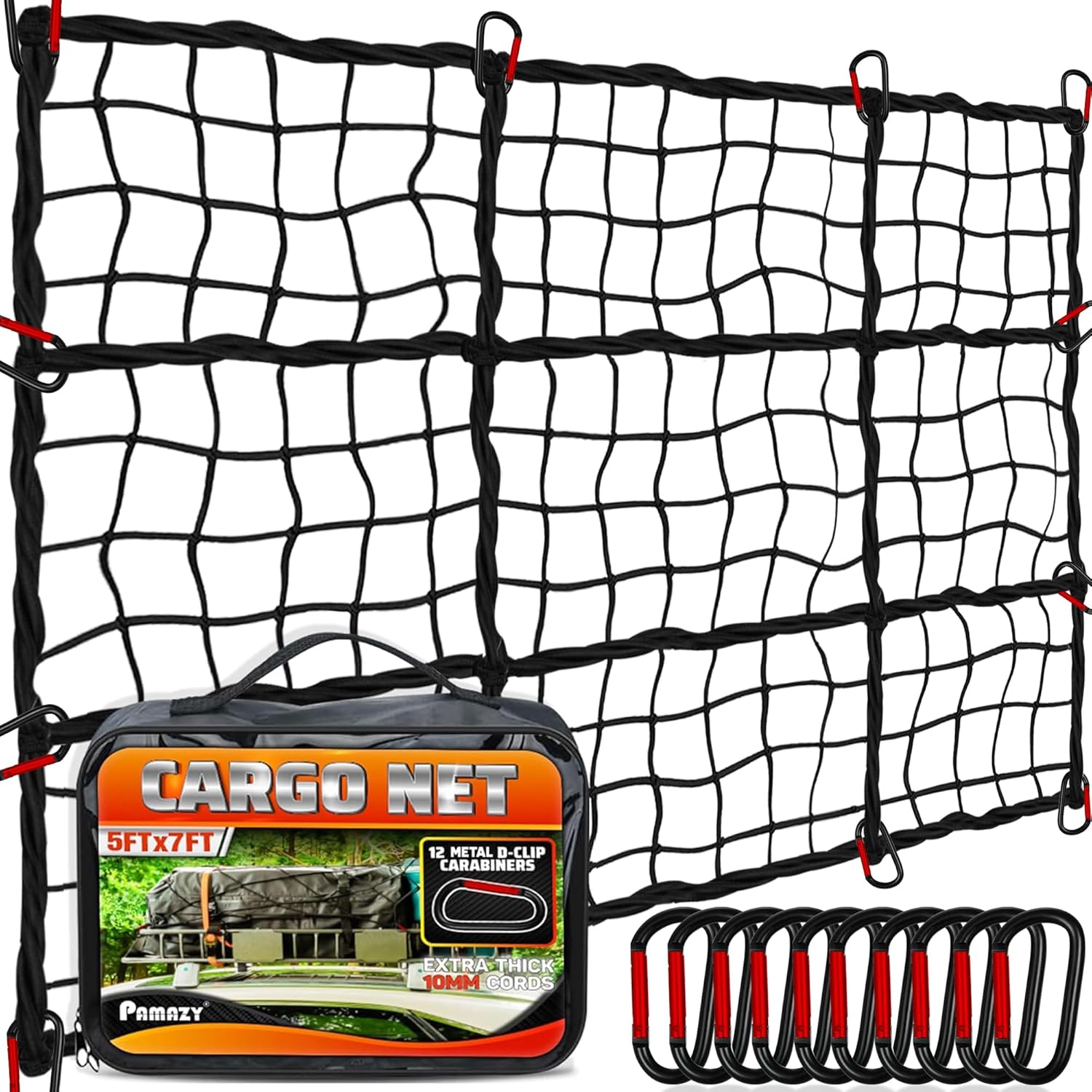 5ftx7ft Heavy Duty Cargo Net for Pickup Trucks and More