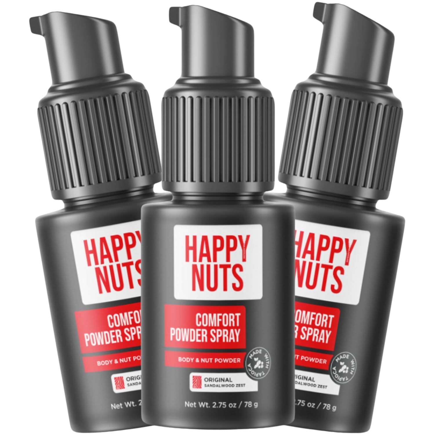 Happy Nuts Comfort Powder Spray for Anti Chafing and Odor Control