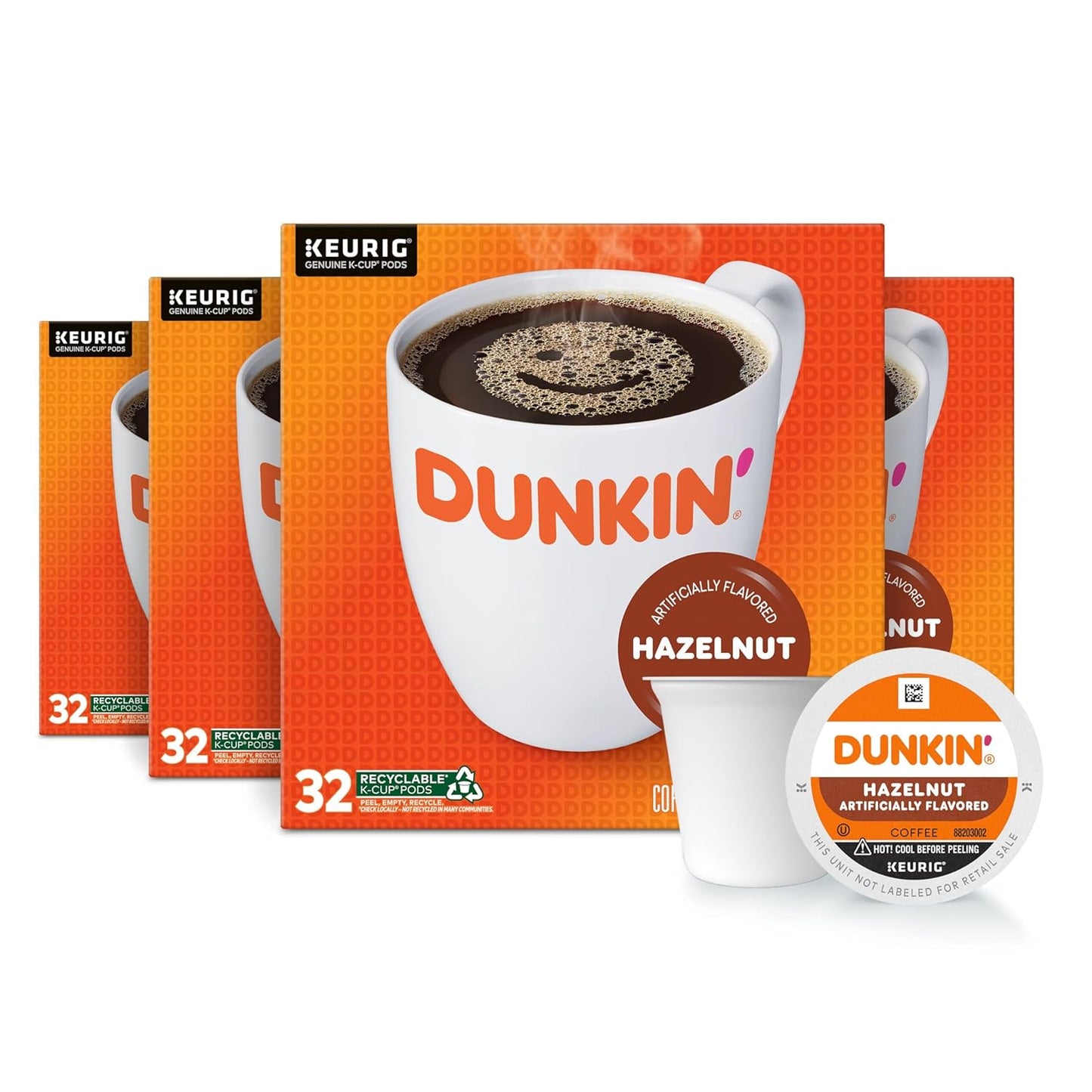 Dunkin Hazelnut Flavored Coffee Pods for Keurig Machines