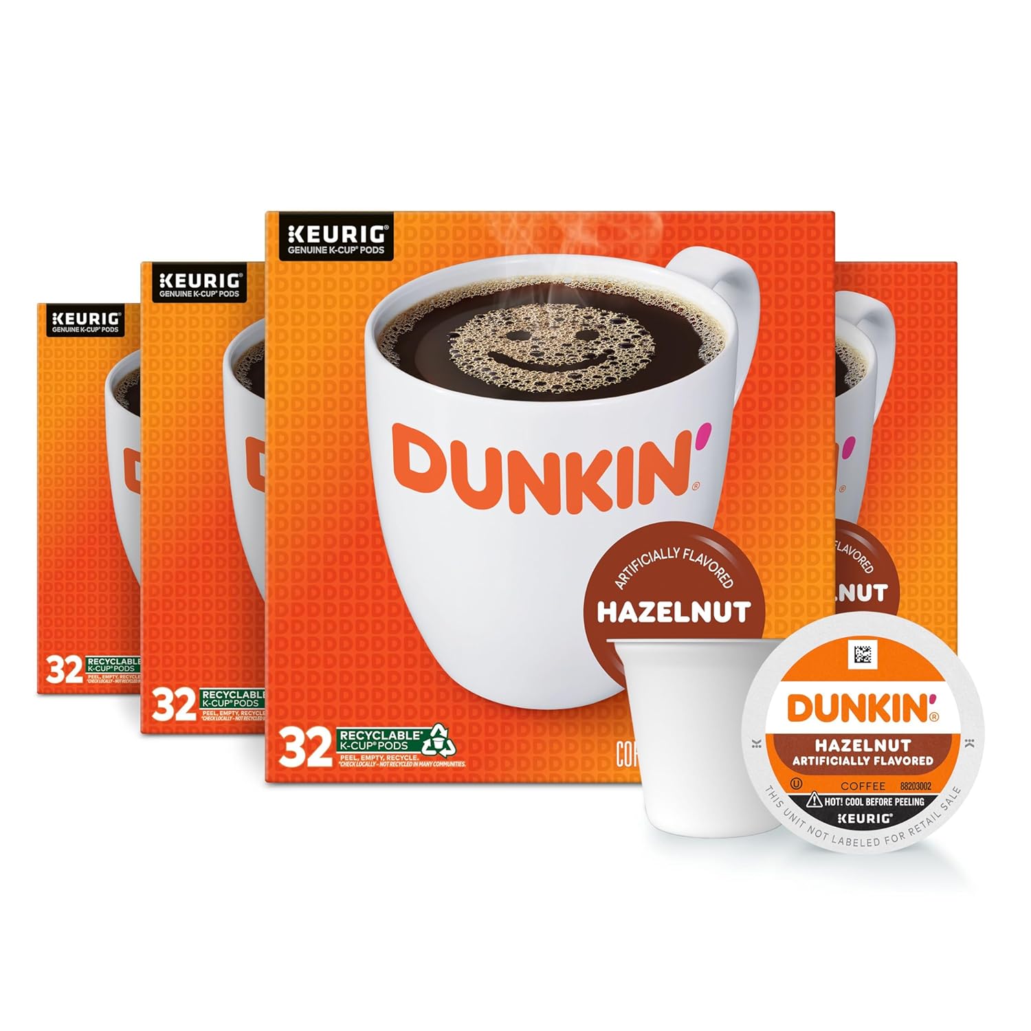 Dunkin Hazelnut Flavored Coffee Pods for Keurig Machines