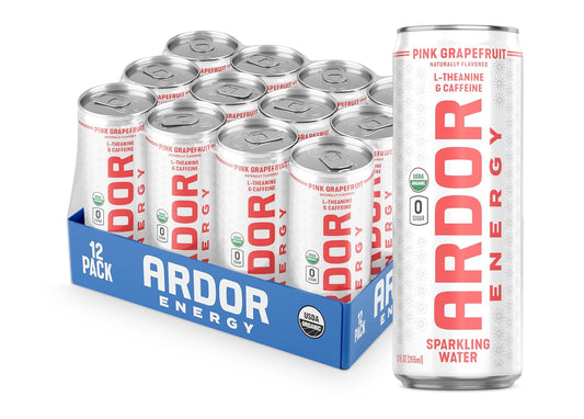 ARDOR ENERGY Sparkling Water with Natural Caffeine & L-Theanine