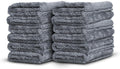 Borderless Grey Microfiber Towel 12pk - Ultra Soft 480gsm