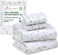 RUVANTI 100% Organic Cotton Percale Sheets California King - Crisp you