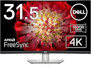 Dell S3221QS 32 Inch Curved 4K UHD Monitor with FreeSync