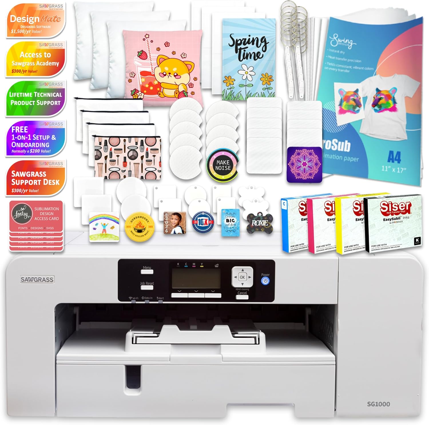 Sawgrass Easysubli SG1000 Printer Bundle - Vibrant Sublimation Printing!
