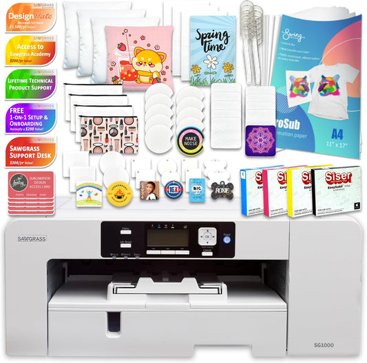 Sawgrass Easysubli SG1000 Printer Bundle - Vibrant Sublimation Printing!