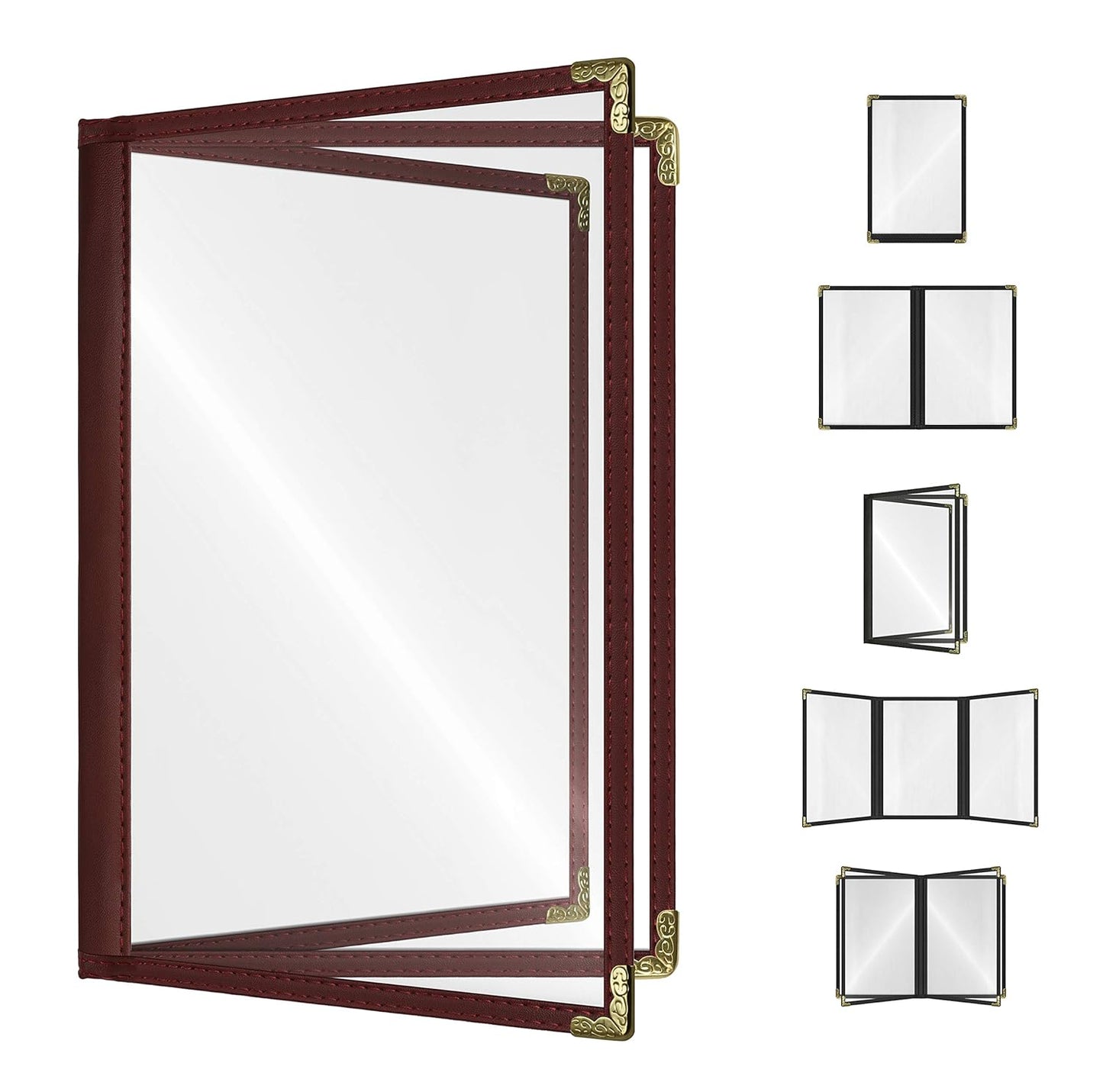 Goodsmart Restaurant Menu Covers - Elegant Burgundy 25 Pack