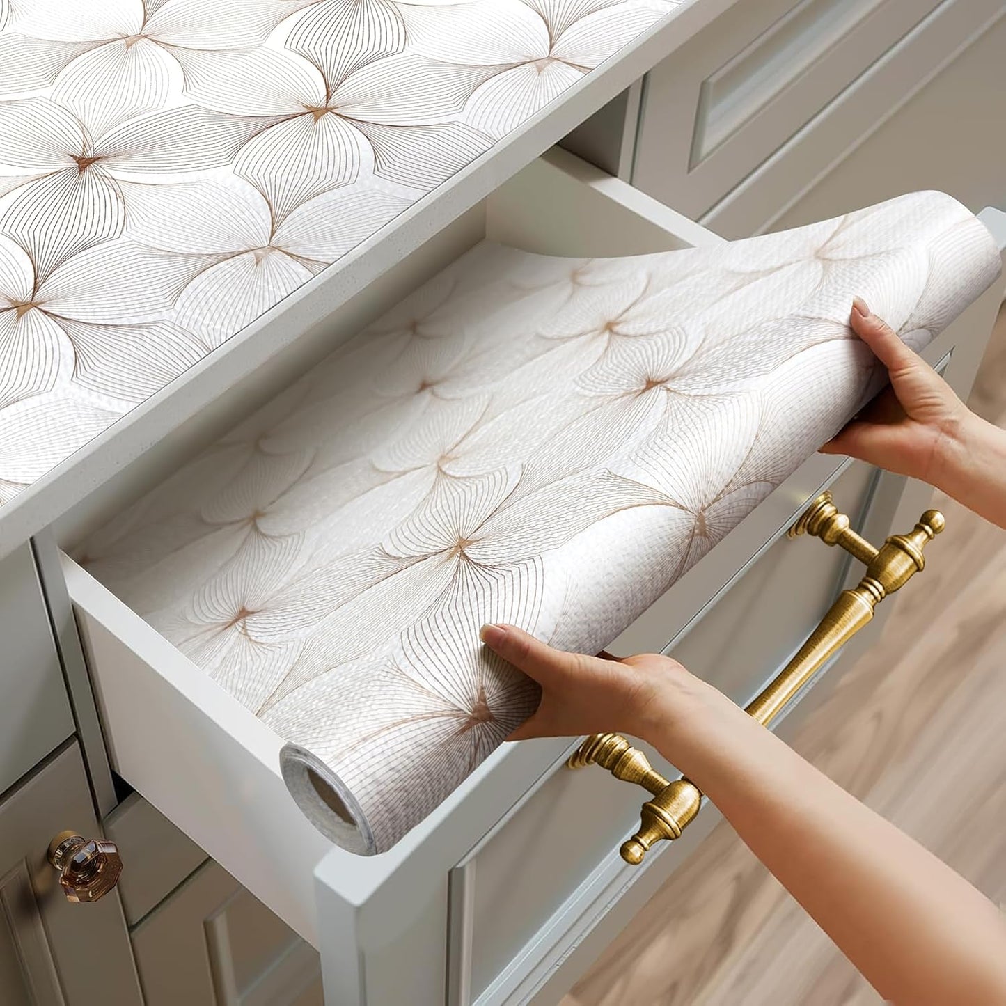 Non Adhesive Shelf Liner for Kitchen Cabinets and Drawers