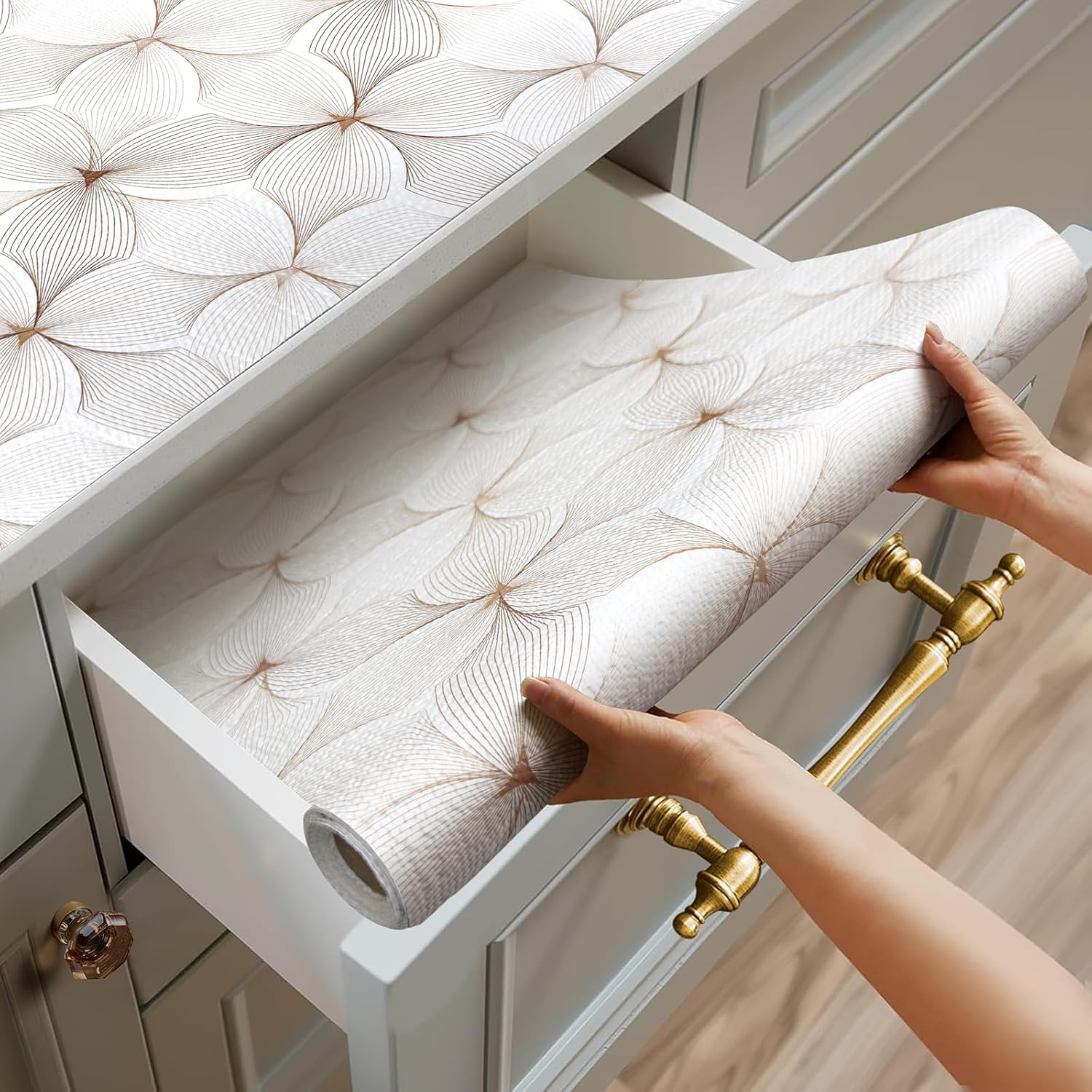 Non Adhesive Shelf Liner for Kitchen Cabinets and Drawers