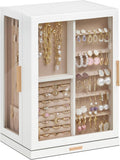 Elegant 360 Rotating Jewelry Organizer with 7 Spacious Drawers