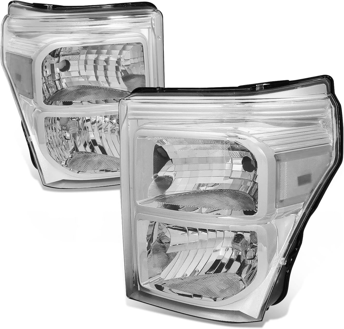 Auto Dynasty Halogen Headlights Assembly for Ford Super Duty