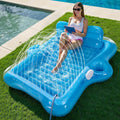 Inflatable Tanning Pool Lounger Float 80in x 66in - Cooling Spray