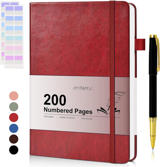 Premium Leather Journal with Pen: Organize Your Thoughts in Style!
