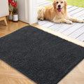 Dog Door Mat 40x32 in Dark Grey - Absorbent Chenille Mud Mat