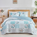 Joyreap California King Floral Patchwork Quilt Set - Lightweight