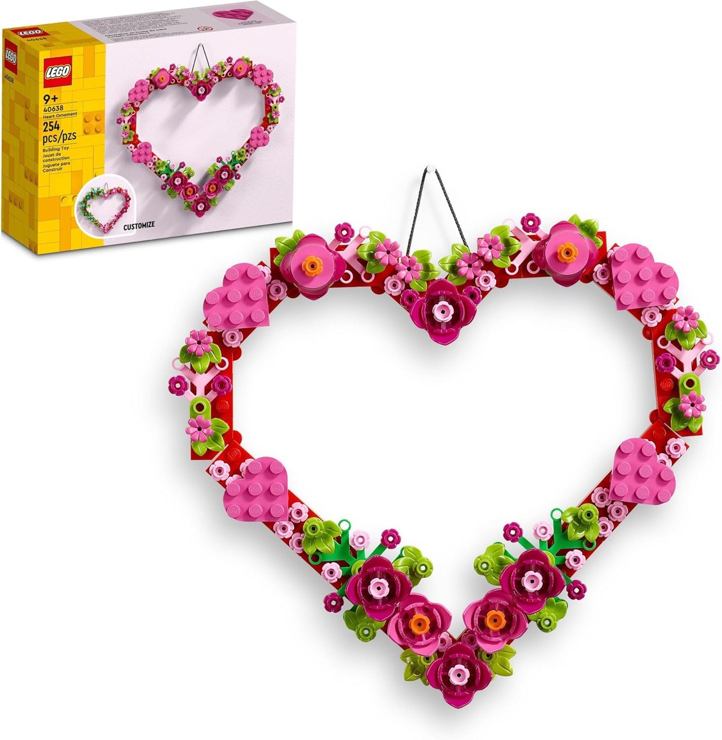 Creative LEGO Heart Ornament - Crafty Gift for Kids