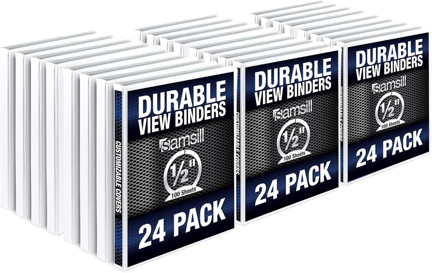 Durable .5 Inch Binder with Customizable Clear View Covers