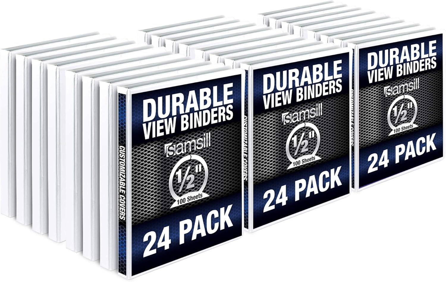 Durable .5 Inch Binder with Customizable Clear View Covers