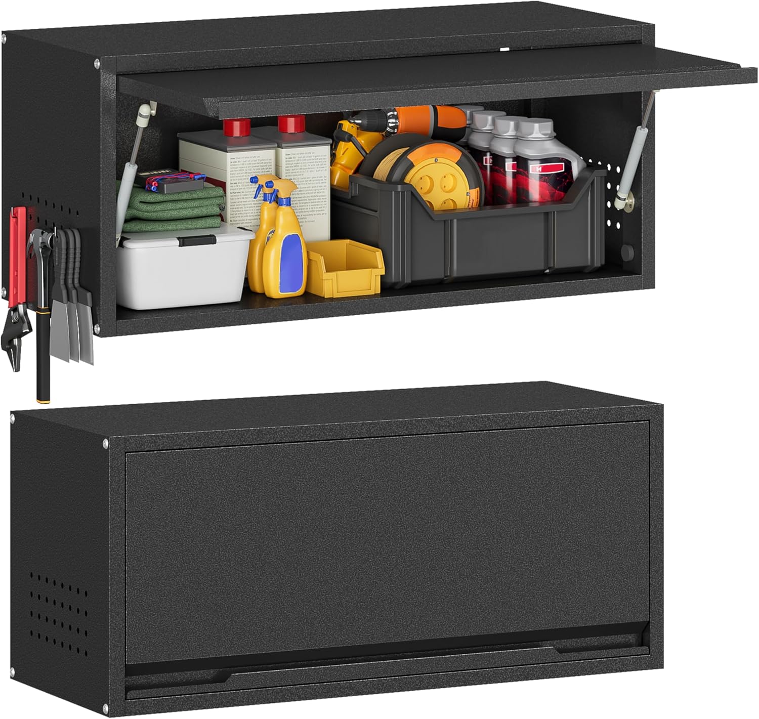 Metal Garage Wall Cabinet with Up-Flip Door for Efficient Storage