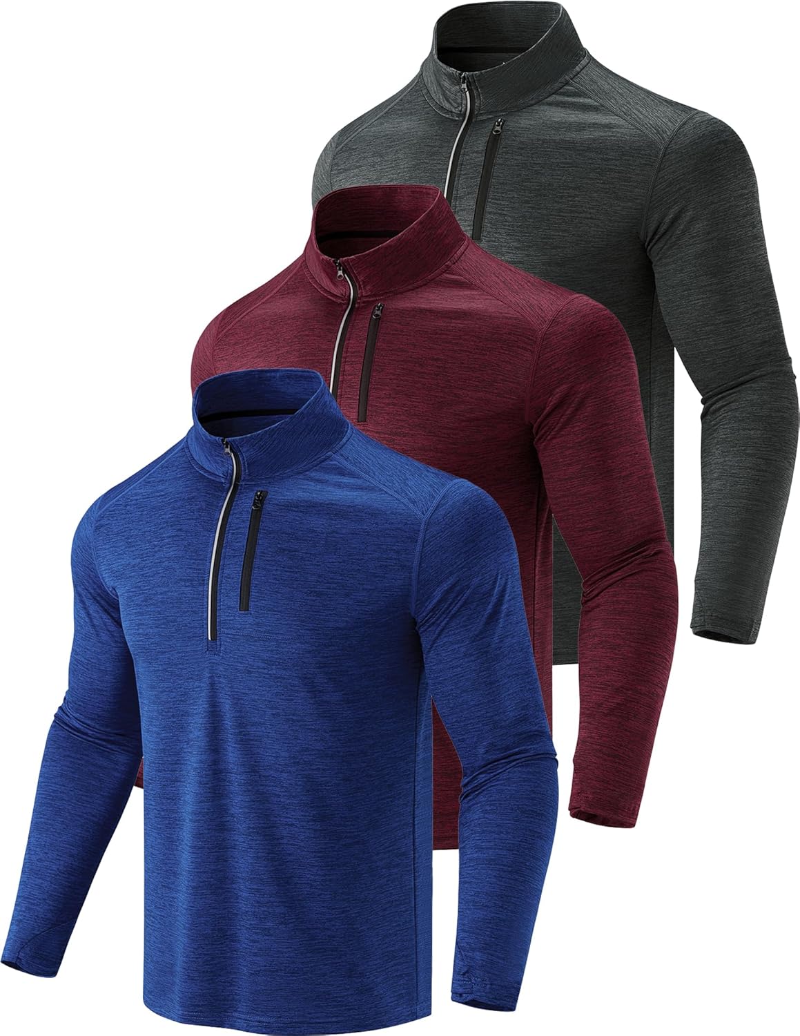 Lightweight Quarter-Zip Pullover Athletic Jackets for Men