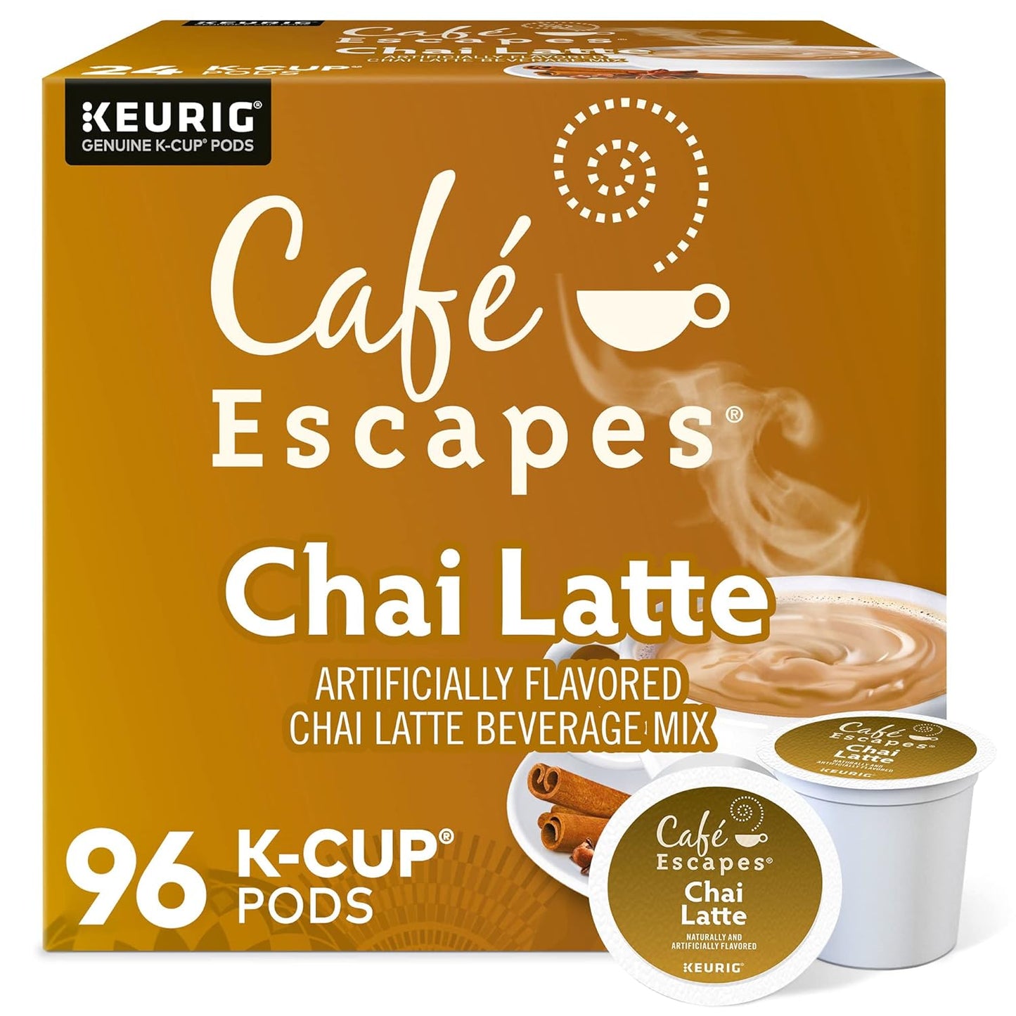 Cafe Escapes Chai Latte K-Cup Pods for a Perfect Brew Experience