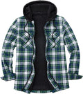 ZENTHACE Men's Sherpa Lined Plaid Shirt Jacket - Warm, Soft Layer