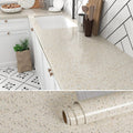 Cream Beige Granite Contact Paper 32in x 354in - Wide Peel & Stick