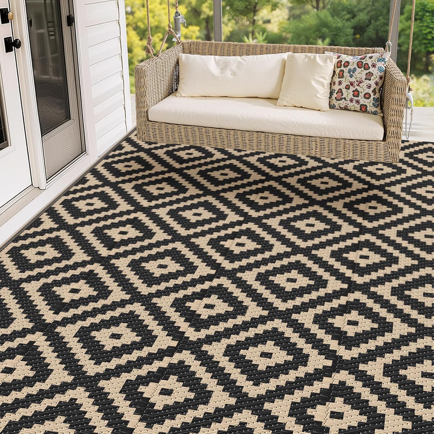 Mattitude Waterproof Outdoor Rug 6x9 Ft for Patio and Camping