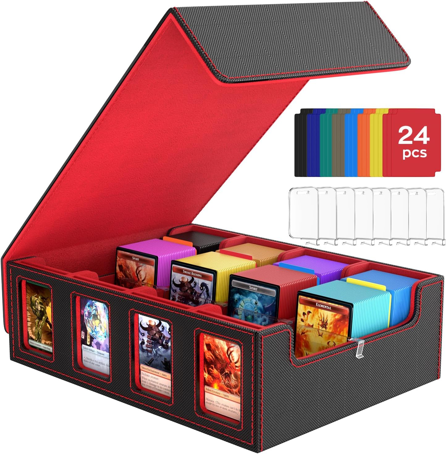 BORISI Trading Card Storage Box for 3000+ Cards with Dividers