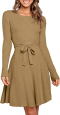 ANRABESS Women's Fall Midi Dress with Long Sleeves for Style