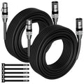 2-Pack DMX to DMX Stage Lighting Cable 50FT - Reliable 110 Ohm Signal