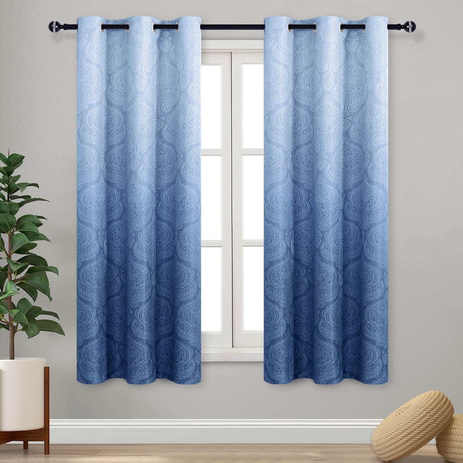 DWCN Ombre Blackout Curtains - Elegant Thermal Insulated Panels